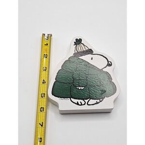 Small wooden snoopy decor . Snoopy in gortex green